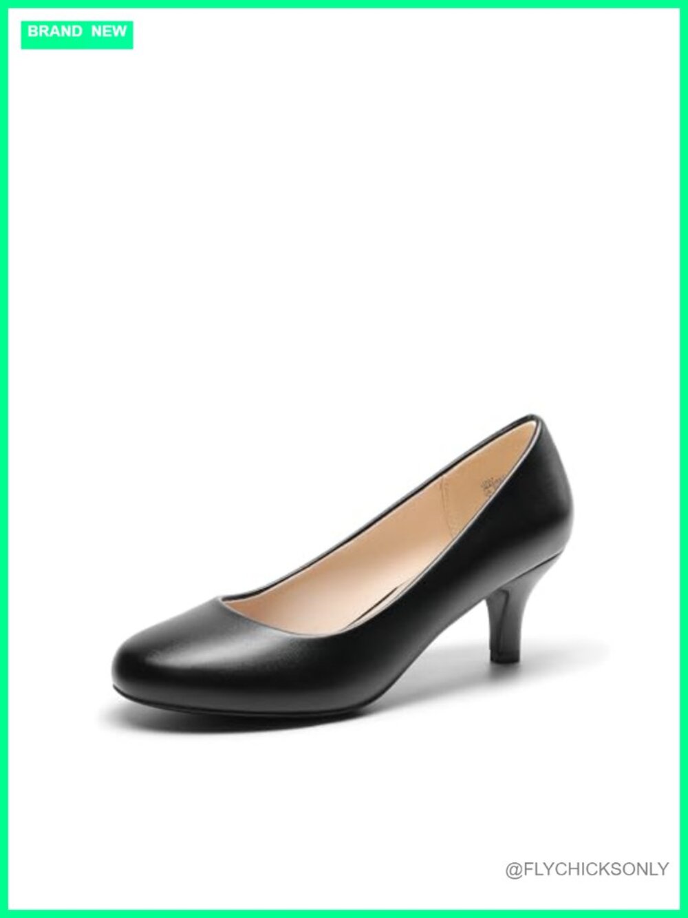 Women's Comfortable Kitten Heels Pumps Slip On Round Toe Pumps